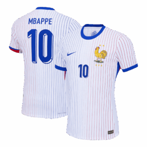 Men's Authentic MBAPPE #10 France Away Soccer Jersey Shirt EURO 2024 - Player Version