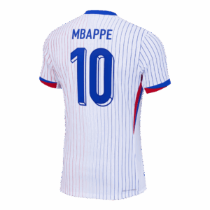 Men's Authentic MBAPPE #10 France Away Soccer Jersey Shirt EURO 2024 - Player Version