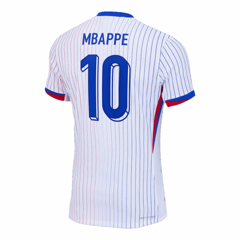 Men's Authentic MBAPPE #10 France Away Soccer Jersey Shirt EURO 2024 - Player Version