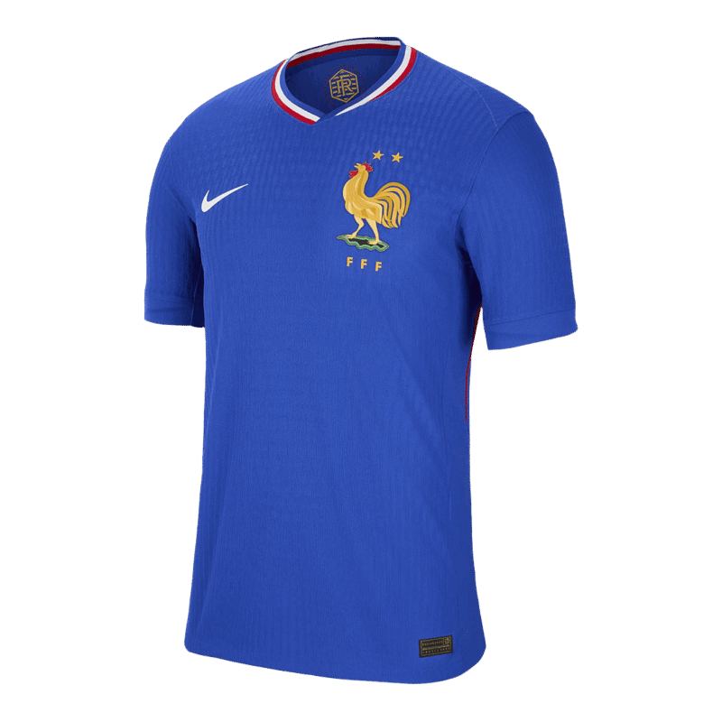 France Home Authentic Soccer Jersey EURO 2024