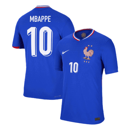 MBAPPE #10 France Home Authentic Soccer Jersey EURO 2024