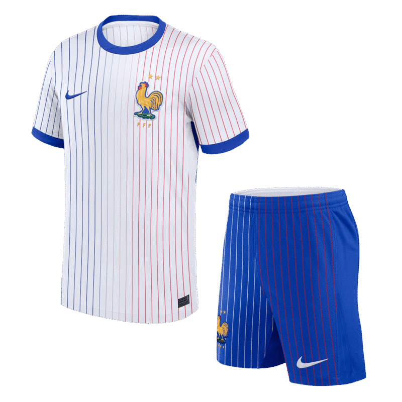 France Away Soccer Jersey Kit(Jersey+Shorts) Euro 2024