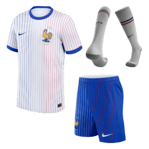 France Away Soccer Jersey Kit(Jersey+Shorts+Socks) Euro 2024