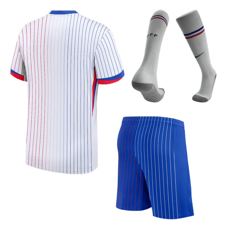 France Away Soccer Jersey Kit(Jersey+Shorts+Socks) Euro 2024