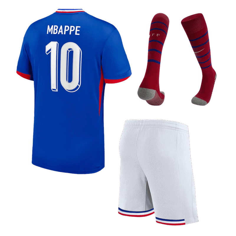 MBAPPE #10 France Home Kids Soccer Jerseys Full Kit EURO 2024