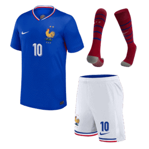 MBAPPE #10 France Home Kids Soccer Jerseys Full Kit EURO 2024