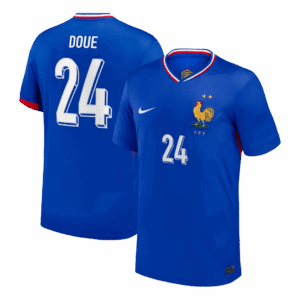 DOUE #24 France Euro Home Soccer Jersey 2024 Blue