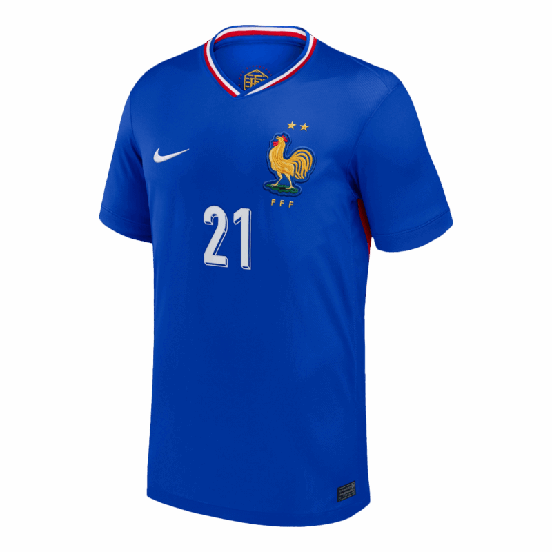 L.Hernandez #21 France Euro Home Soccer Jersey 2024 Blue