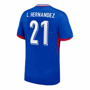 L.Hernandez #21 France Euro Home Soccer Jersey 2024 Blue