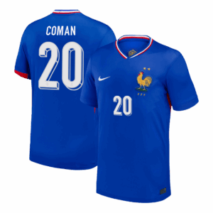 611713_1 COMAN #20 France Euro Home Soccer Jersey 2024 Blue