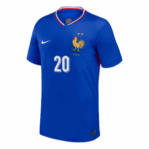 611713_2 COMAN #20 France Euro Home Soccer Jersey 2024 Blue