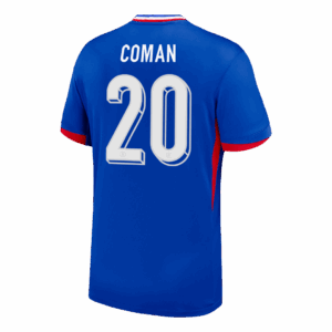 611713_3 COMAN #20 France Euro Home Soccer Jersey 2024 Blue