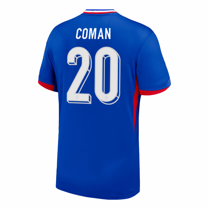 611713_3 COMAN #20 France Euro Home Soccer Jersey 2024 Blue