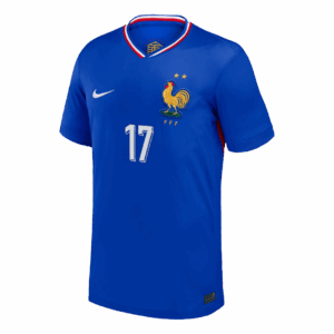 611735_2 SALIBA #17 France Euro Home Soccer Jersey 2024 Blue