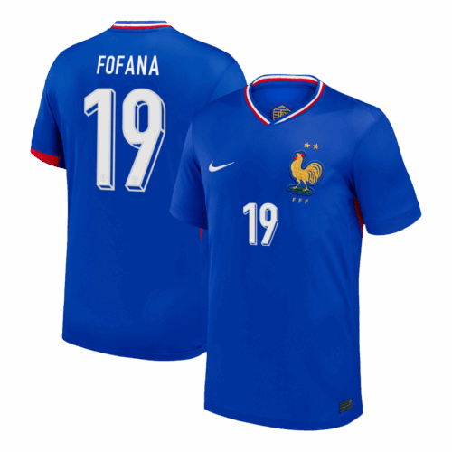 FOFANA #19 France Euro Home Soccer Jersey 2024 Blue