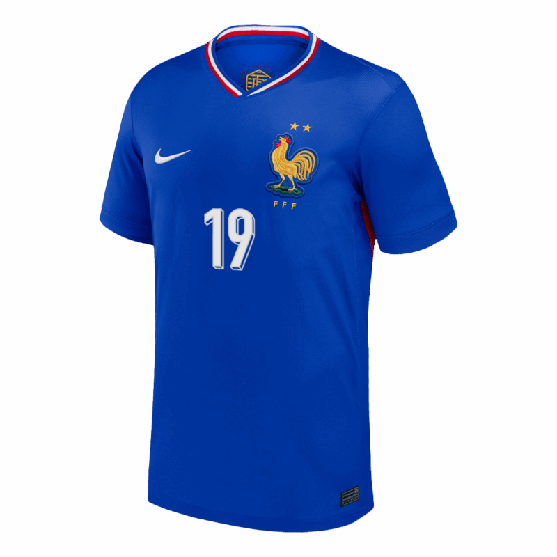 611801_2 FOFANA #19 France Euro Home Soccer Jersey 2024 Blue