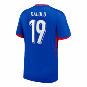 611823_3 KALULU #19 France Euro Home Soccer Jersey 2024 Blue