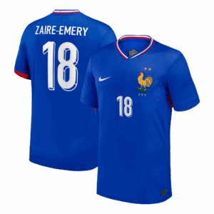 611845_1 ZAIRE-EMERY #18 France Euro Home Soccer Jersey 2024 Blue
