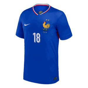 611845_2 ZAIRE-EMERY #18 France Euro Home Soccer Jersey 2024 Blue