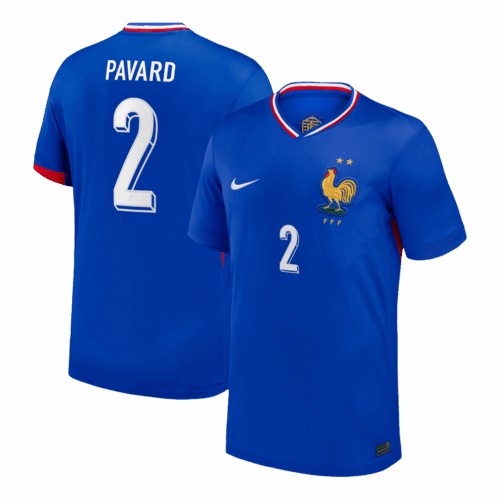PAVARD #2 France Euro Home Soccer Jersey 2024 Blue