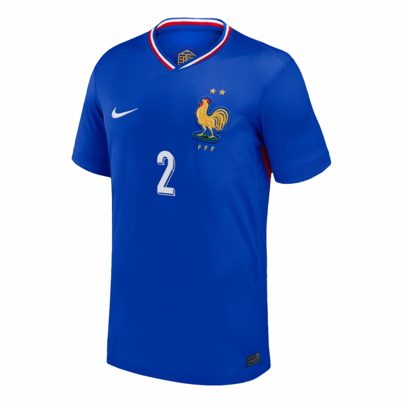 611889_2 PAVARD #2 France Euro Home Soccer Jersey 2024 Blue