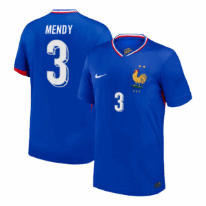 MENDY #3 France Euro Home Soccer Jersey 2024 Blue