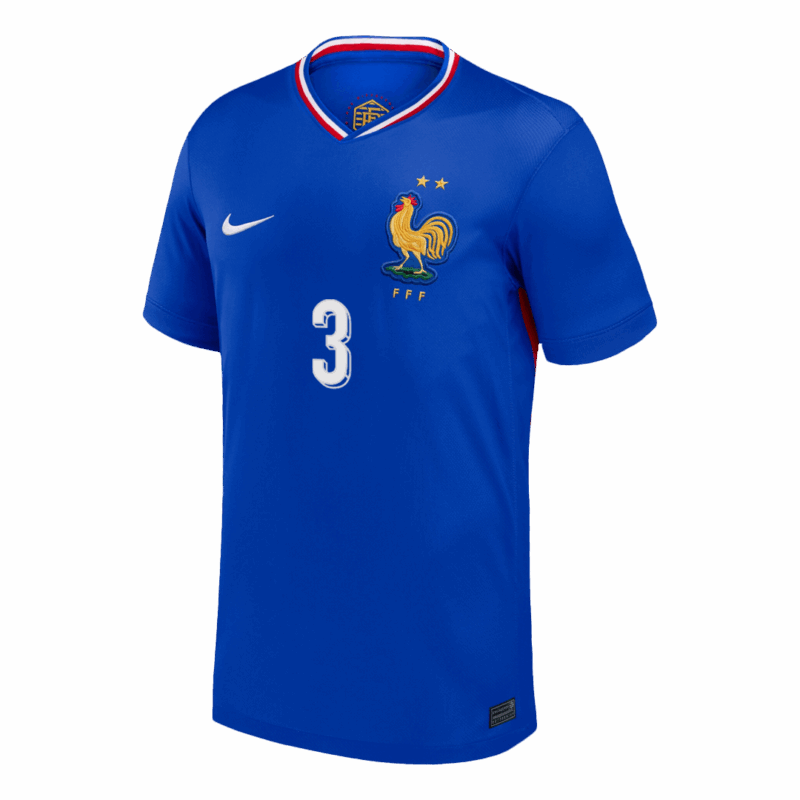 MENDY #3 France Euro Home Soccer Jersey 2024 Blue