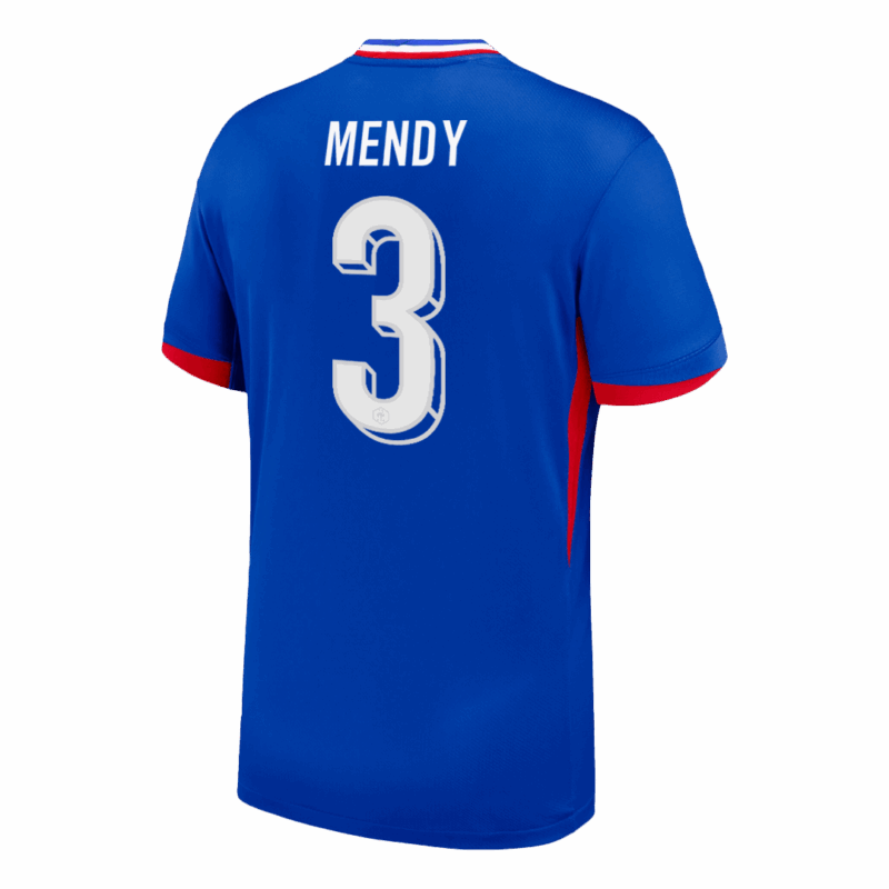 MENDY #3 France Euro Home Soccer Jersey 2024 Blue