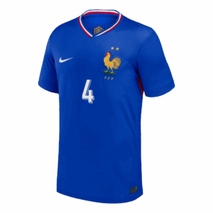 UPAMECANO #4 France Euro Home Soccer Jersey 2024 Blue