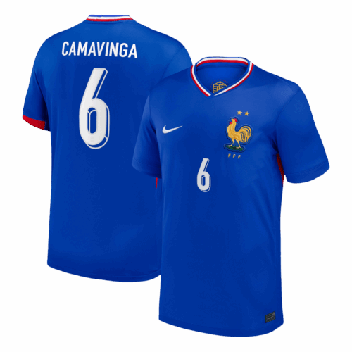 CAMAVINGA #6 France Euro Home Soccer Jersey 2024 Blue