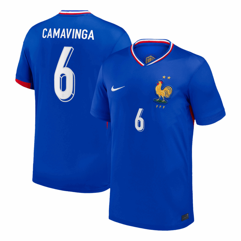 CAMAVINGA #6 France Euro Home Soccer Jersey 2024 Blue