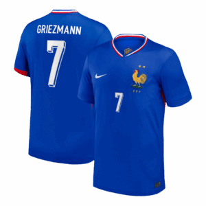 GRIEZMANN #7 France Euro Home Soccer Jersey 2024 Blue