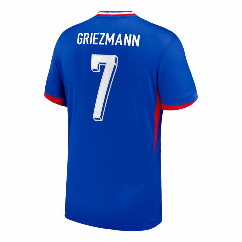 GRIEZMANN #7 France Euro Home Soccer Jersey 2024 Blue