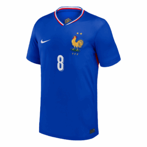 TCHOUAMENI #8 France Euro Home Soccer Jersey 2024 Blue