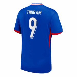THURAM #9 France Euro Home Soccer Jersey 2024 Blue
