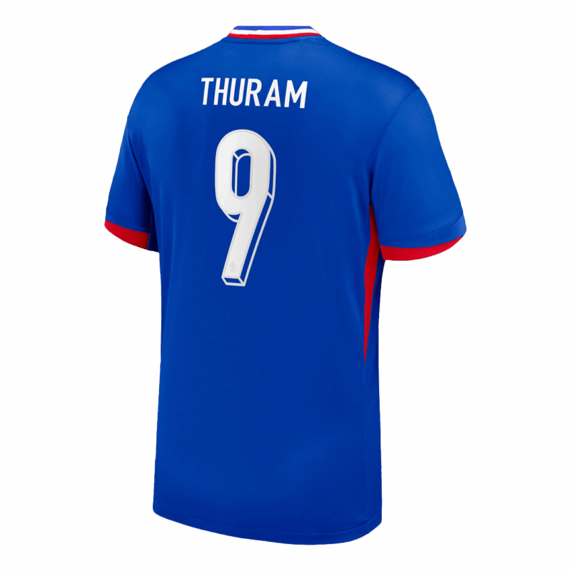 THURAM #9 France Euro Home Soccer Jersey 2024 Blue