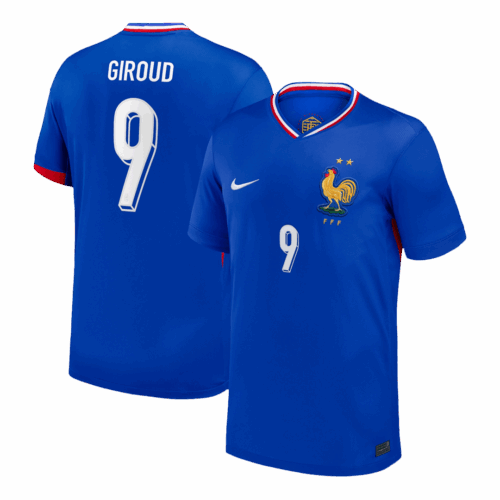 GIROUD #9 France Euro Home Soccer Jersey 2024 Blue