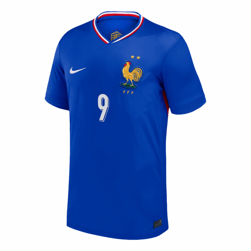 GIROUD #9 France Euro Home Soccer Jersey 2024 Blue