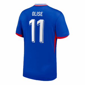 OLISE #11 France Euro Home Soccer Jersey 2024 Blue