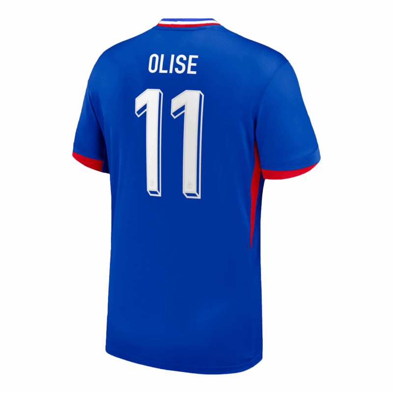 OLISE #11 France Euro Home Soccer Jersey 2024 Blue