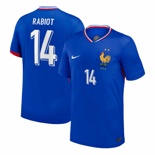 612109_1 RABIOT #14 France Euro Home Soccer Jersey 2024 Blue