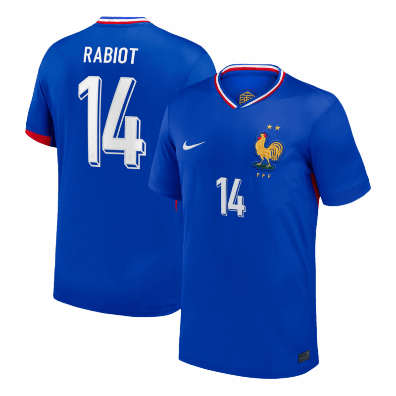 RABIOT #14 France Euro Home Soccer Jersey 2024 Blue