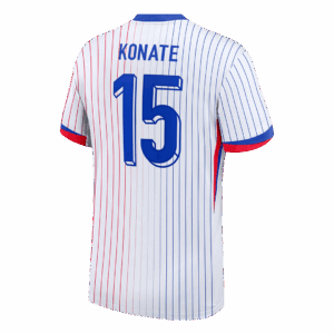 KONATE #15 France Euro Away Soccer Jersey 2024 White