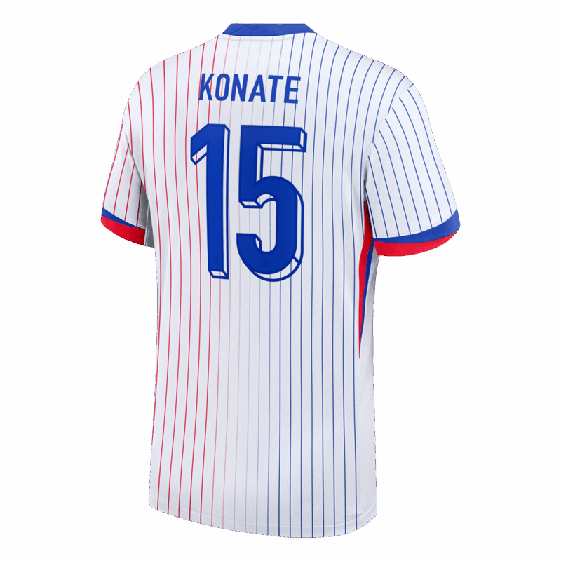 KONATE #15 France Euro Away Soccer Jersey 2024 White