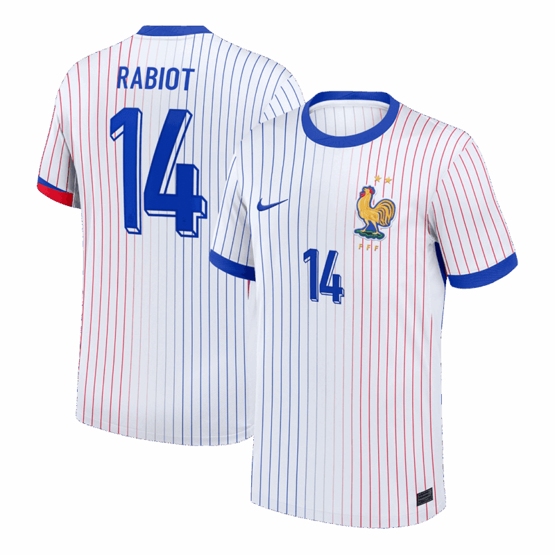 RABIOT #14 France Euro Away Soccer Jersey 2024 White