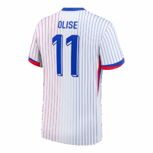 OLISE #11 France Euro Away Soccer Jersey 2024 White