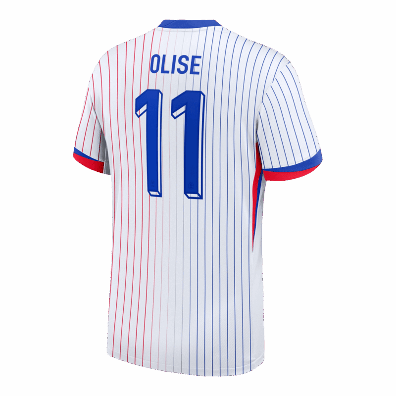 OLISE #11 France Euro Away Soccer Jersey 2024 White