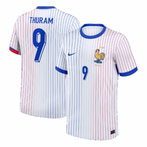 THURAM #9 France Euro Away Soccer Jersey 2024 White