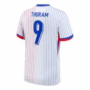 THURAM #9 France Euro Away Soccer Jersey 2024 White