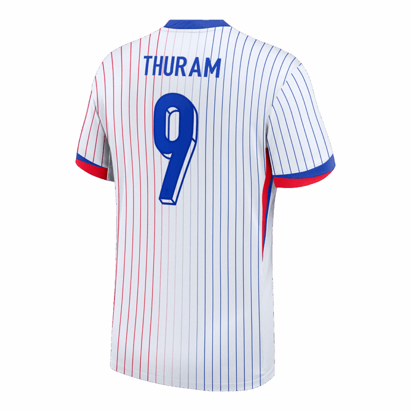 THURAM #9 France Euro Away Soccer Jersey 2024 White